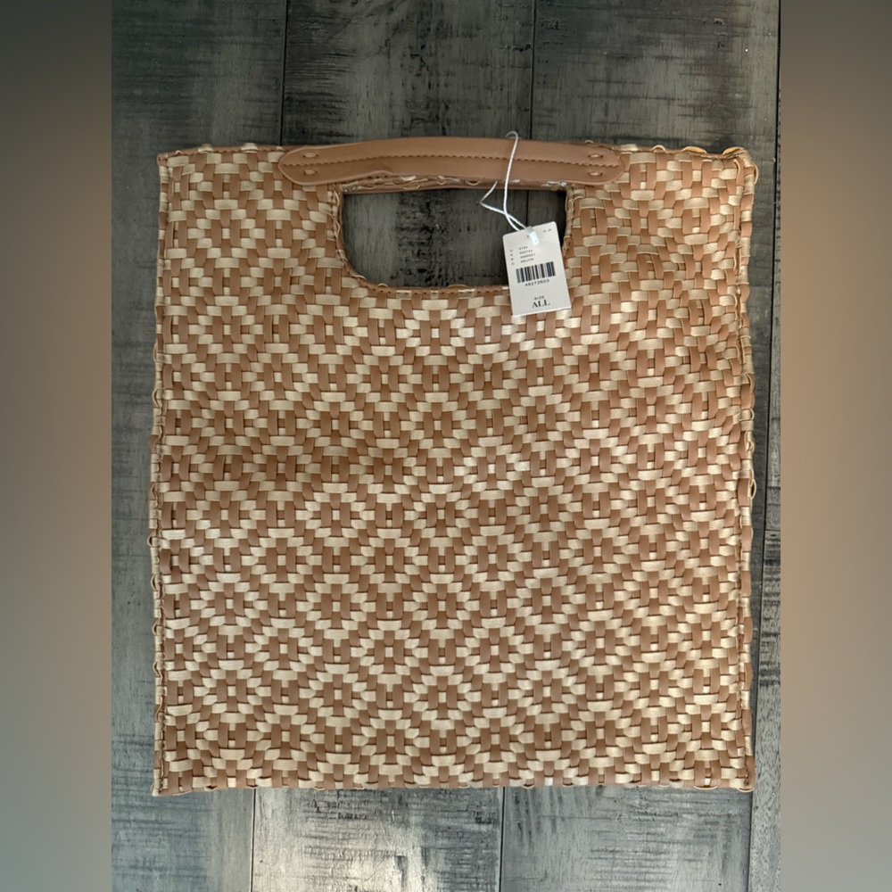 NWT Anthropologie leather light brown bag